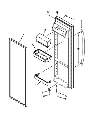 Refrigerator door parts