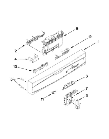 Control panel and latch parts
