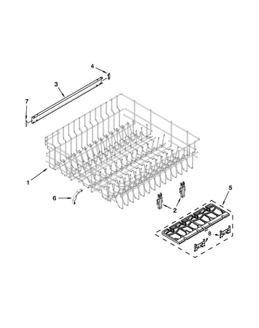 Upper rack and track parts