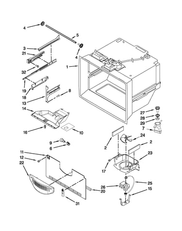 Freezer liner parts
