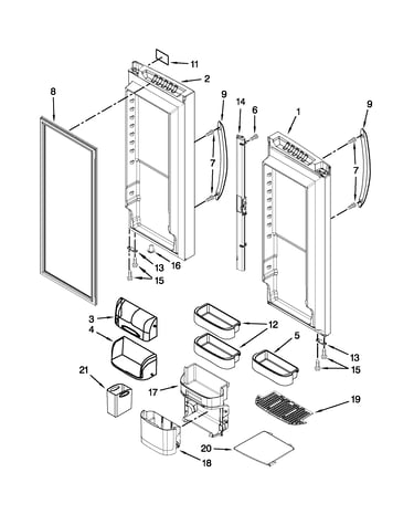 Refrigerator door parts