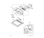 Kenmore 11076002012 top and console parts diagram