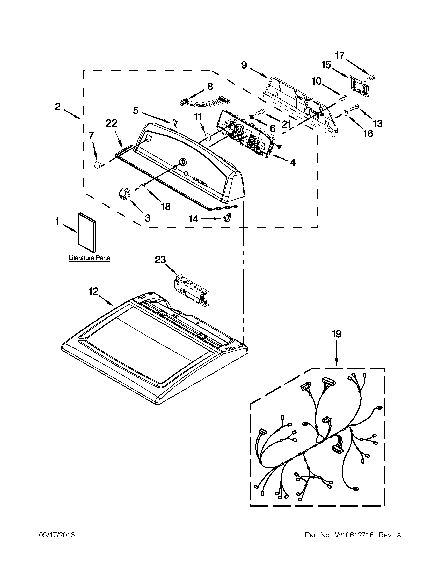 Top and console parts