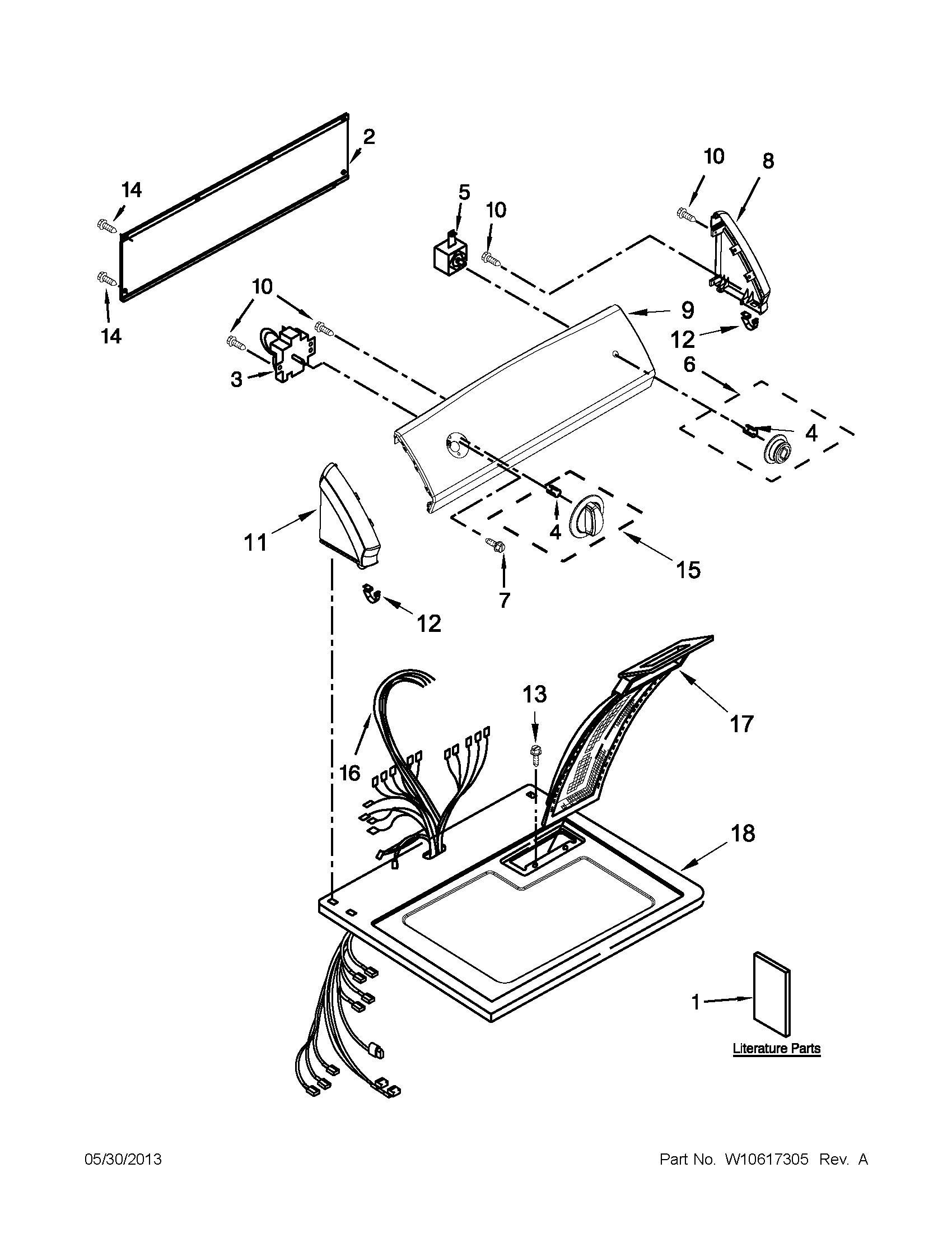 Top and console parts