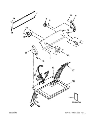 Top and console parts