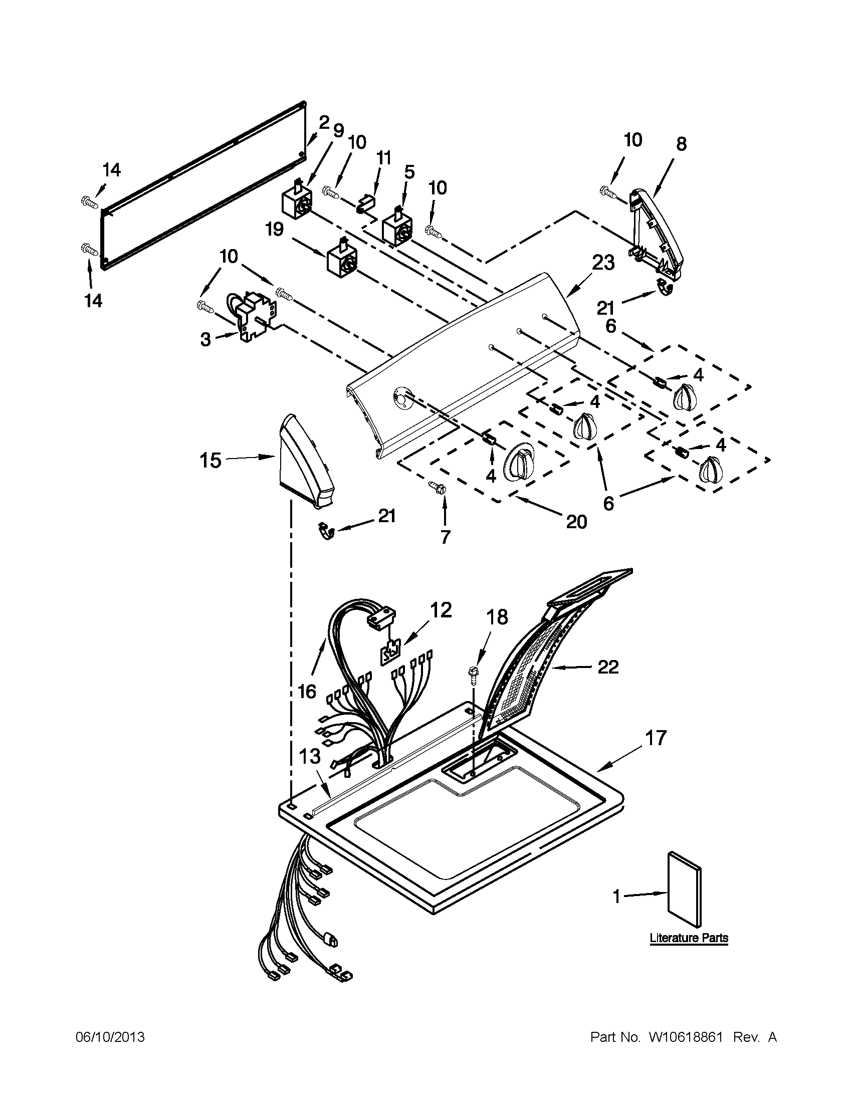 Top and console parts