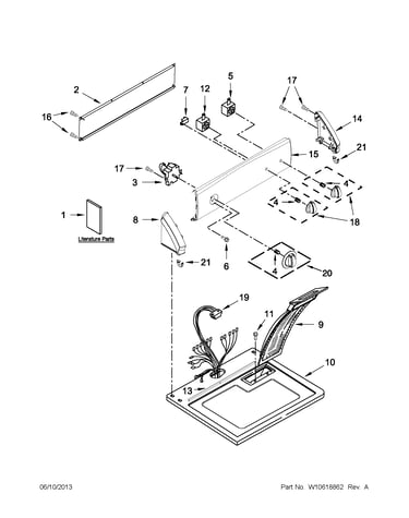 Top and console parts