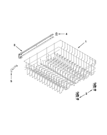 Upper rack and track parts