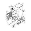 Kenmore 1108875279A dryer cabinet and motor parts diagram