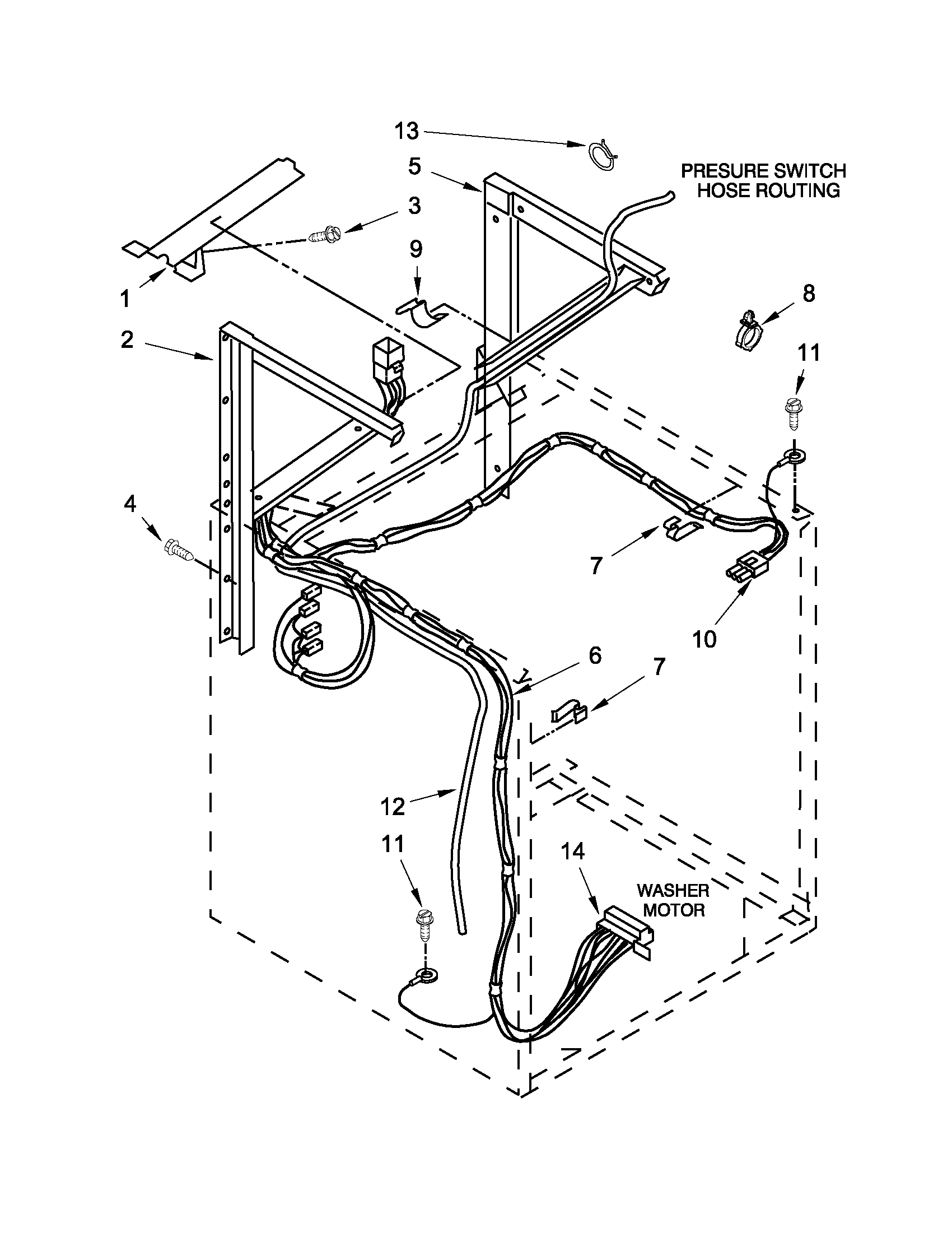 Dryer support and washer parts