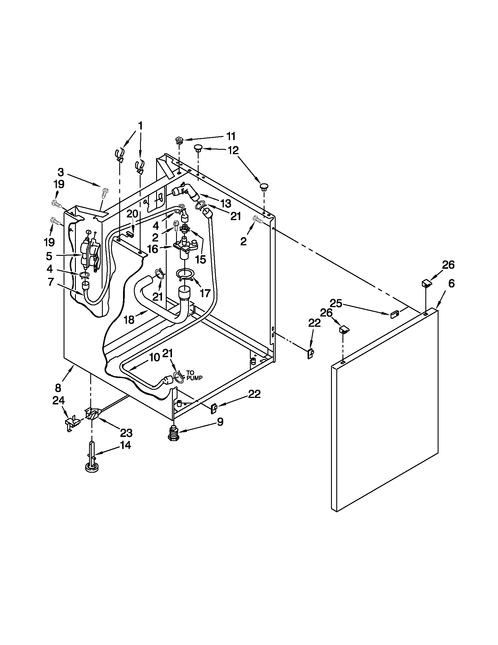 WASHER CABINET PARTS