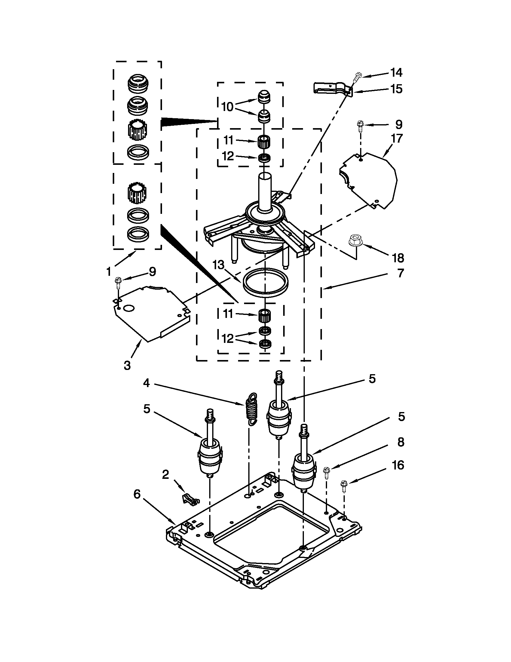 Machine base parts