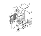 Kenmore 1109875279B dryer cabinet and motor parts diagram