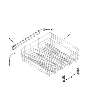 Upper rack and track parts