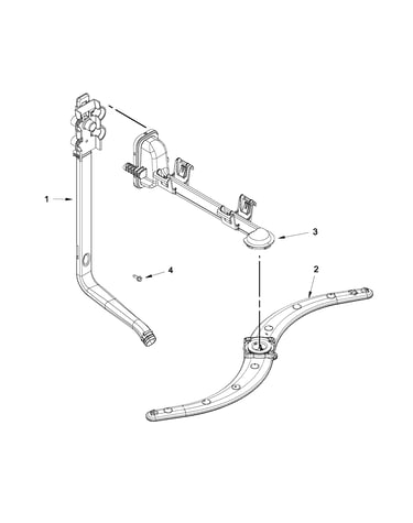 Upper wash and rinse parts