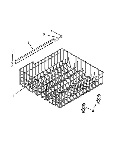 Upper rack and track parts