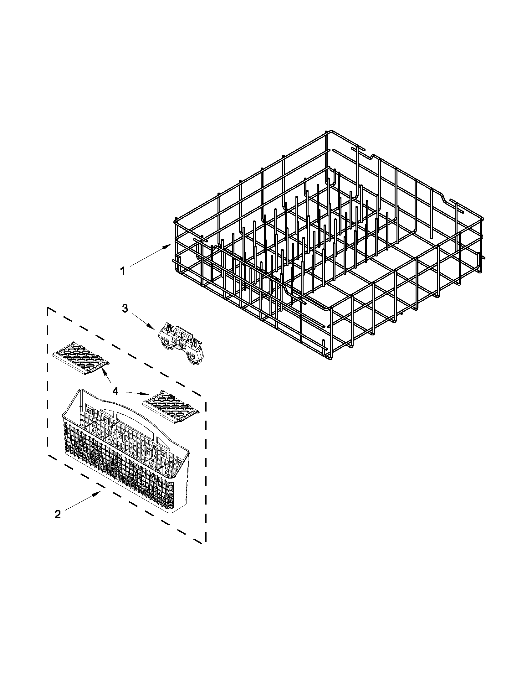 Lower rack parts