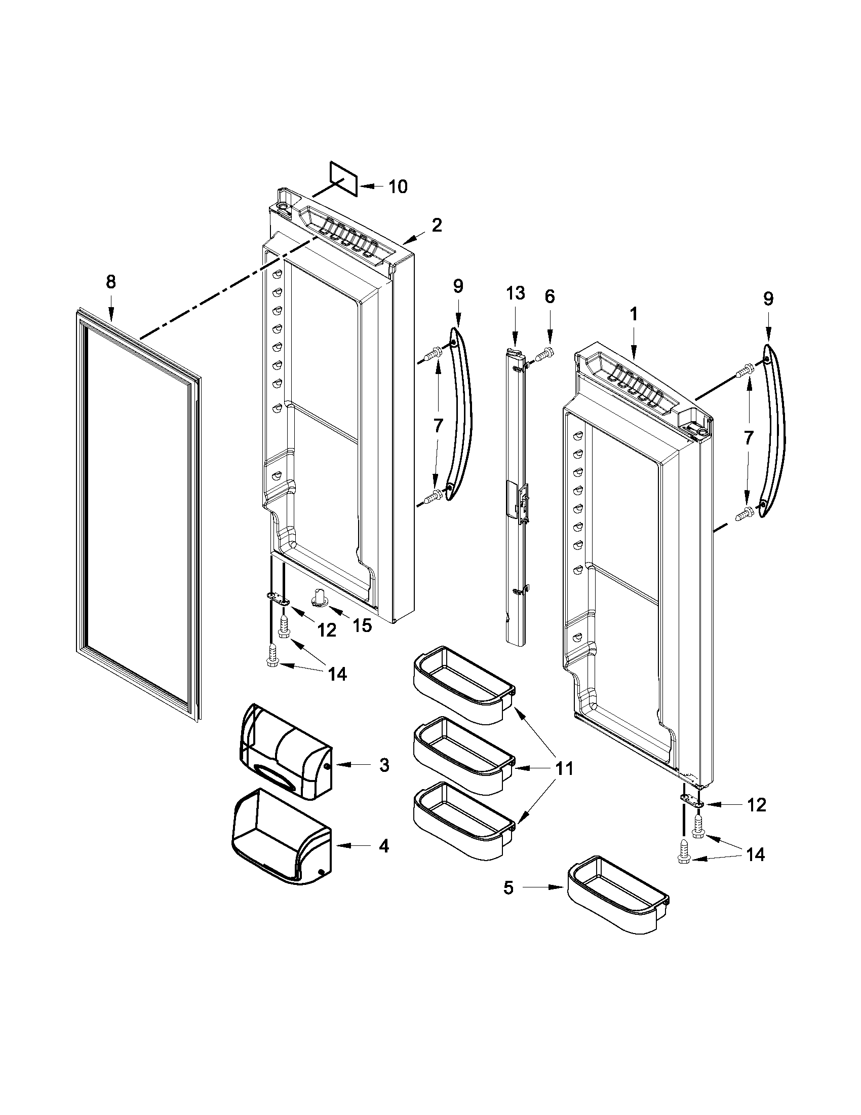 Refrigerator door