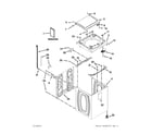 Kenmore 11027102310 top and cabinet parts diagram