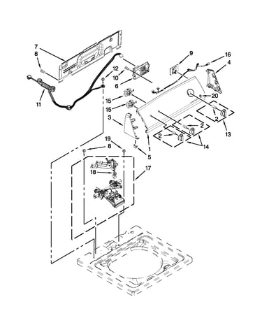 Controls and water inlet parts