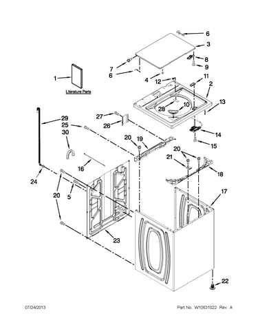 Top and cabinet parts