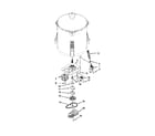 Kenmore 11025102310 gearcase, motor and pump parts diagram