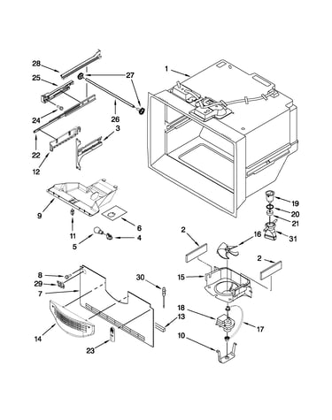 Freezer liner parts