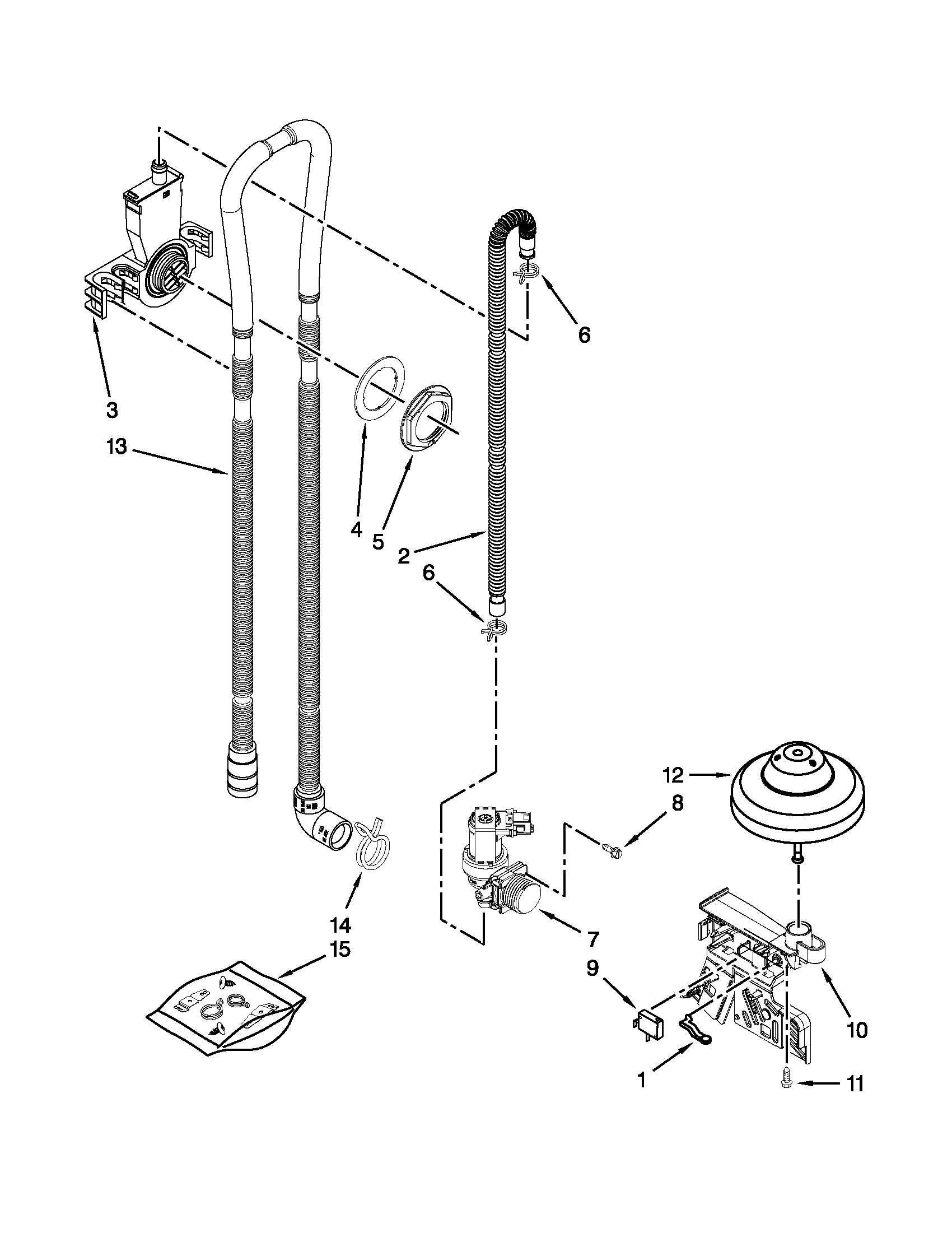 Fill, drain and overfill parts