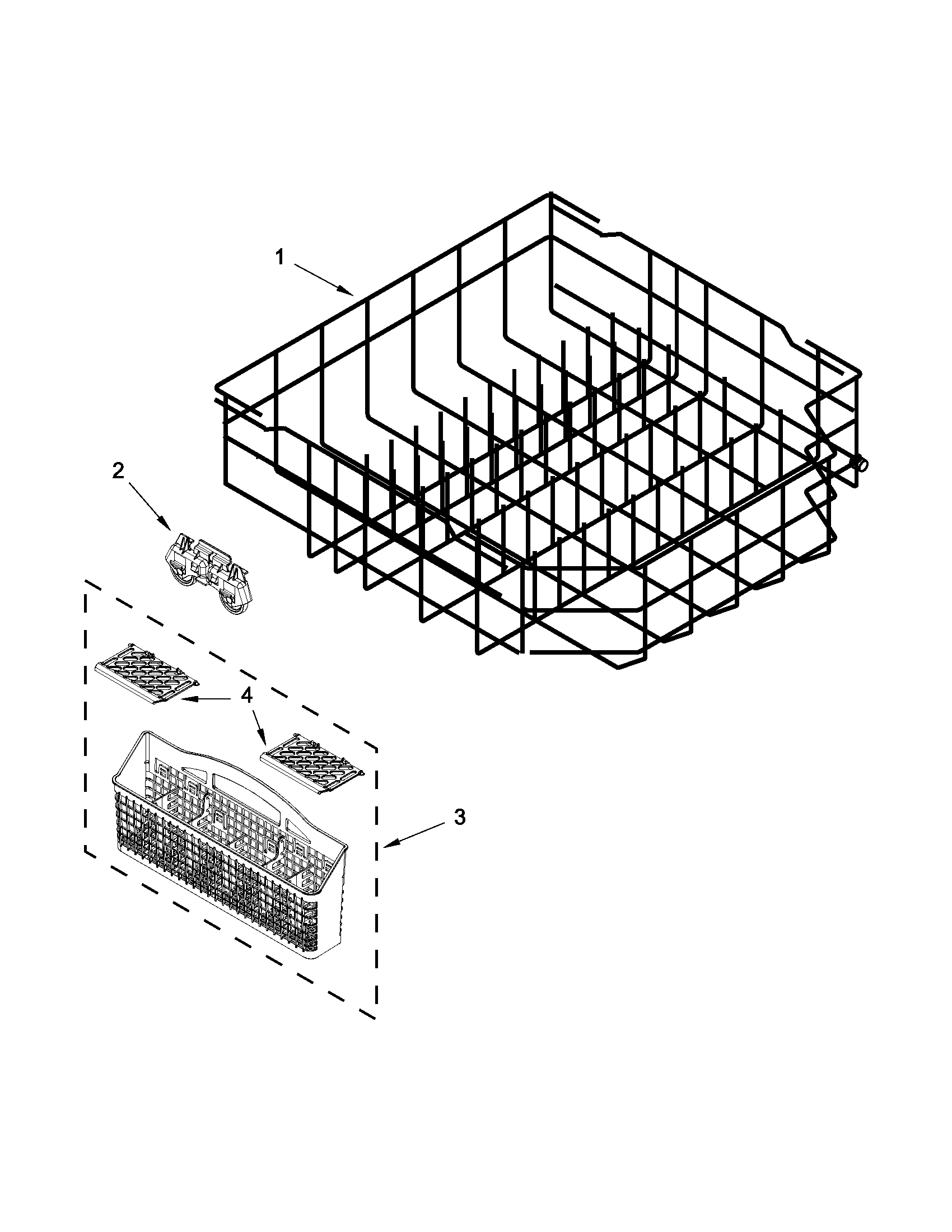 Lower rack parts