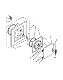 Dryer front panel and door parts