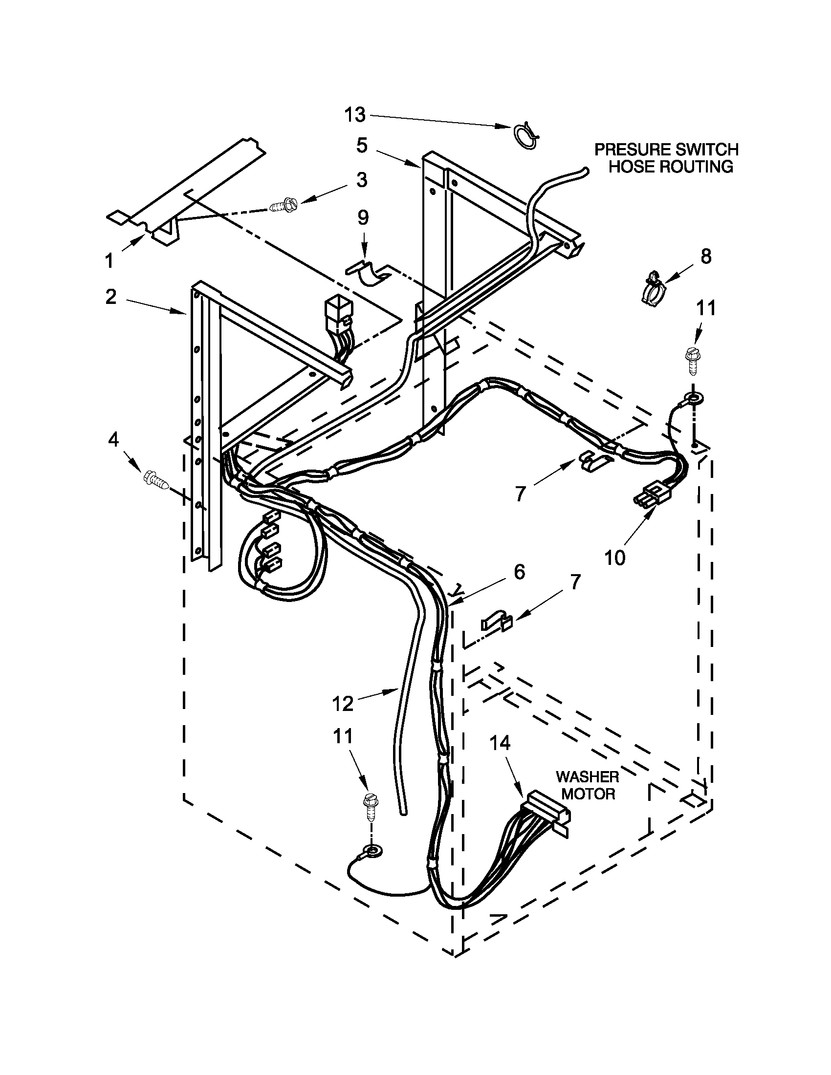 Dryer support and washer parts