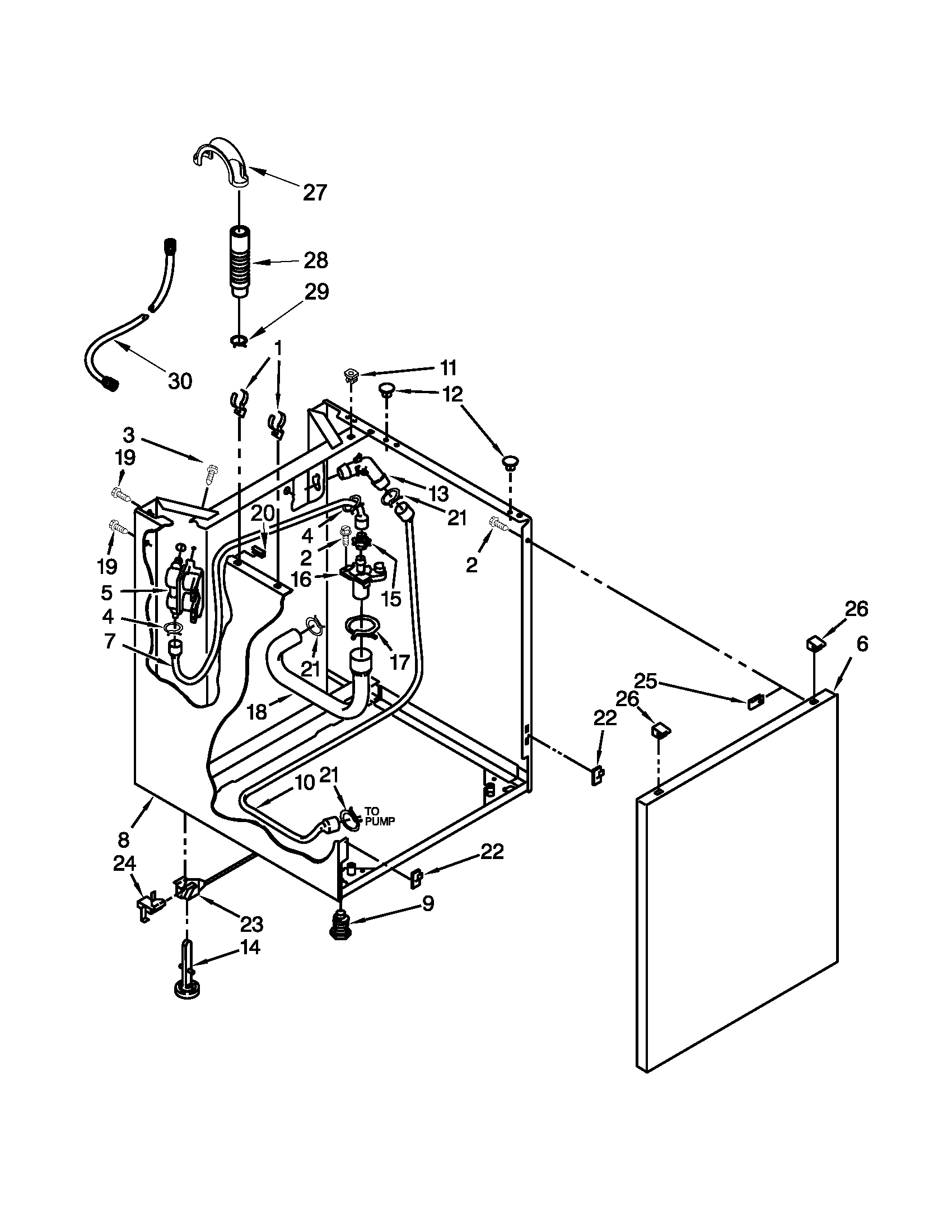 WASHER CABINET PARTS