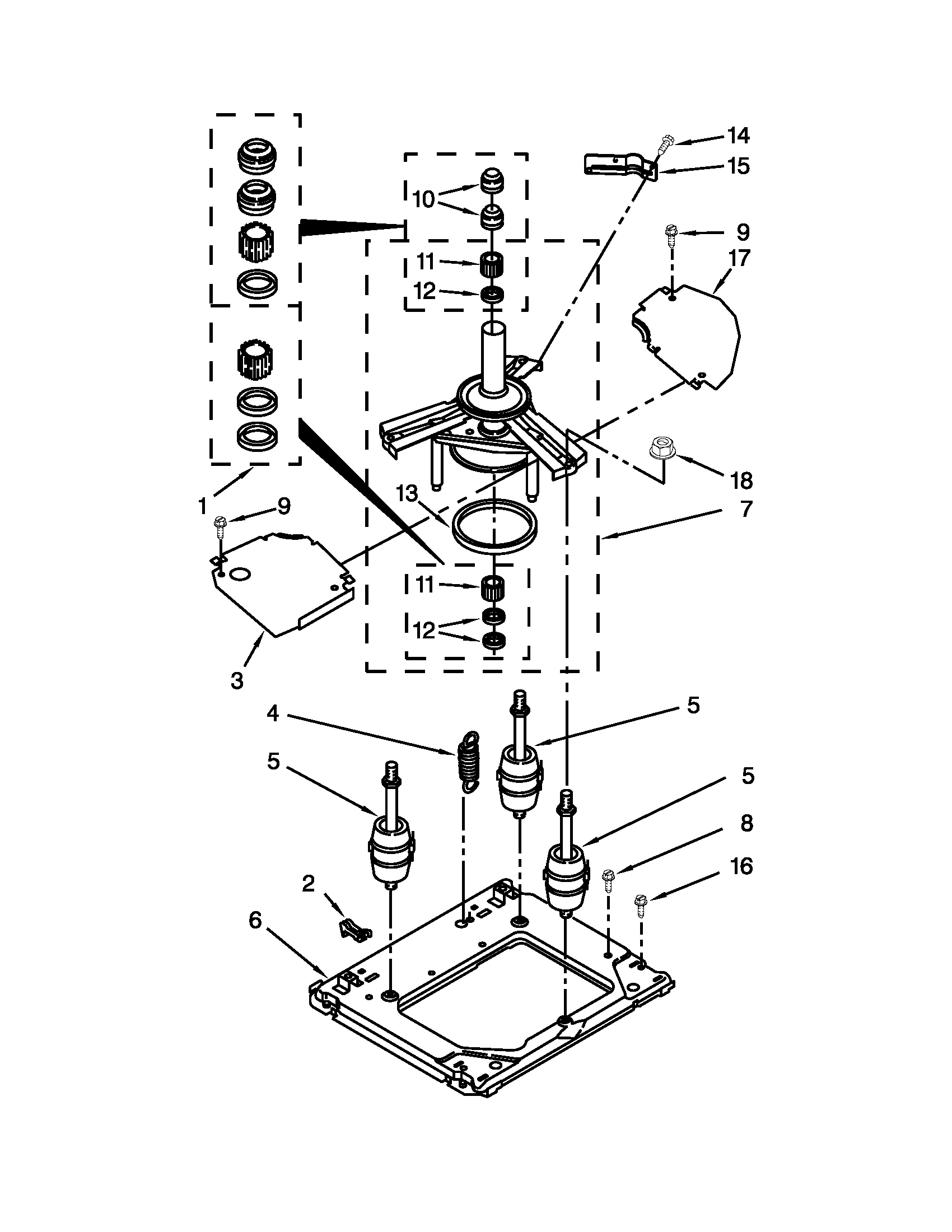 Machine base parts