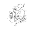 Kenmore 1108873279A dryer cabinet and motor parts diagram