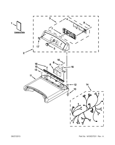 Top and console parts