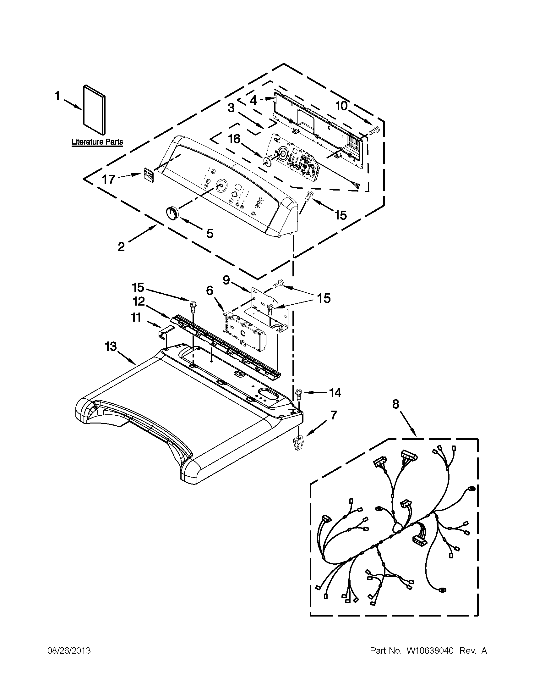 Top and console parts
