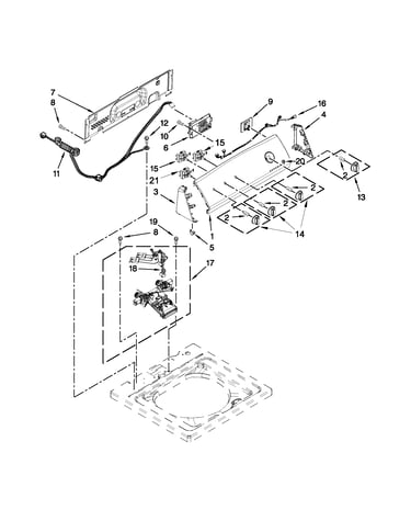 Controls and water inlet parts