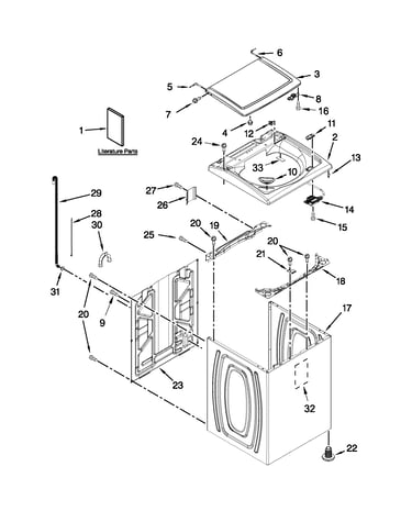 Top and cabinet parts