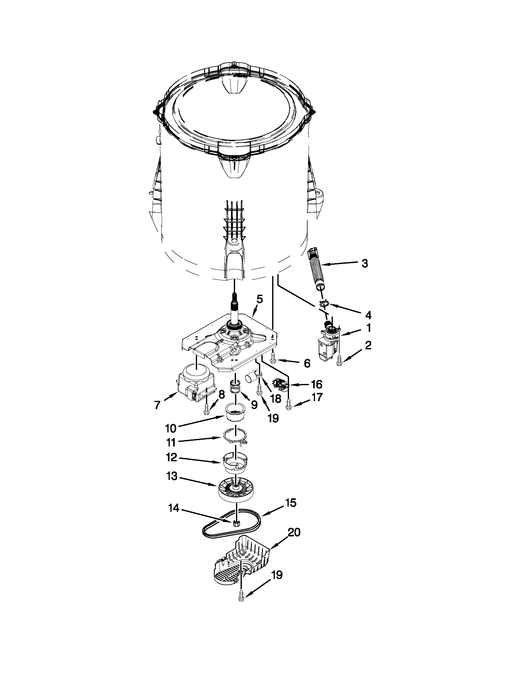 GEARCASE, MOTOR AND PUMP PARTS