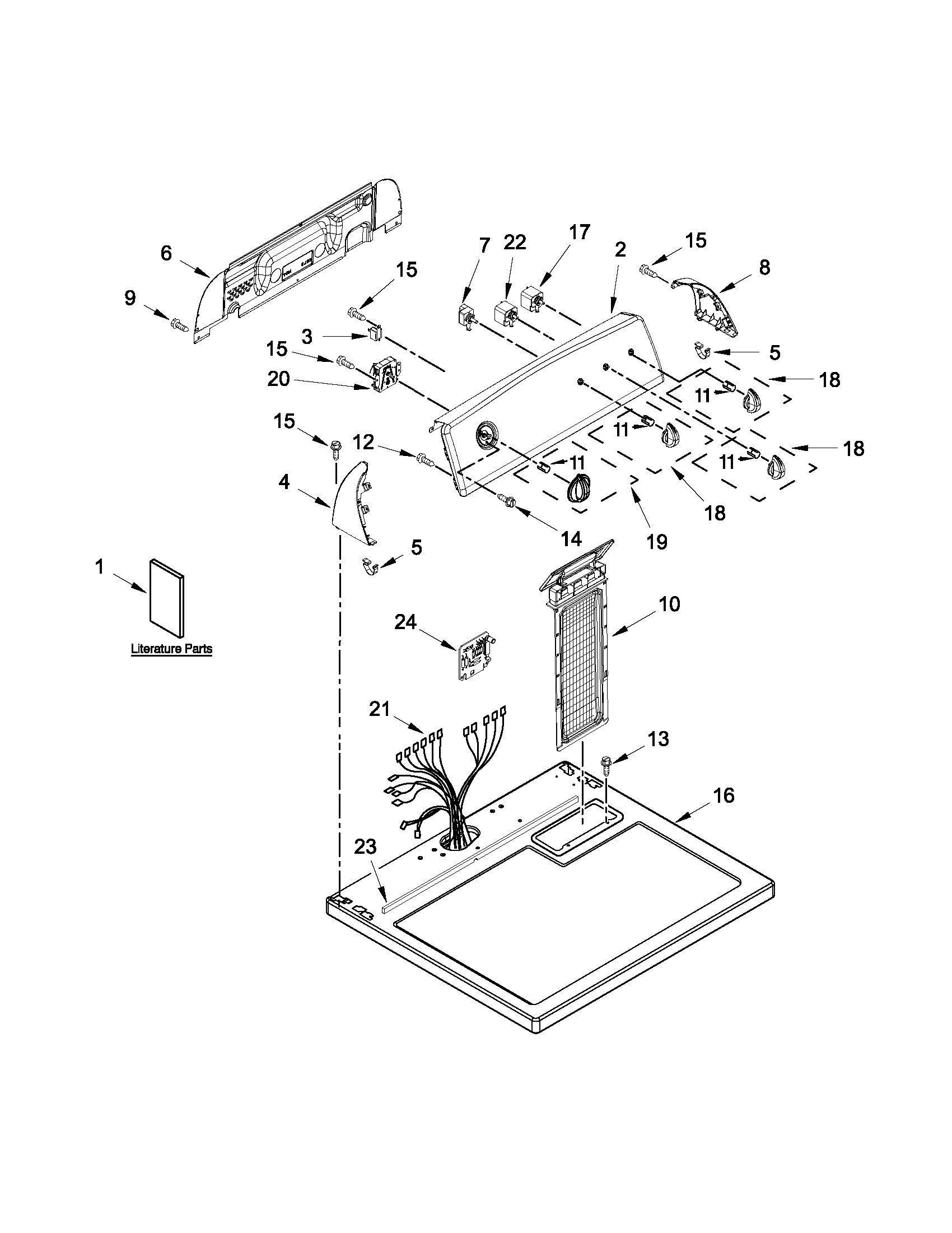 Top and console parts