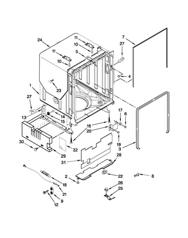 Tub and frame parts