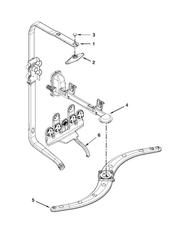 Upper wash and rinse parts