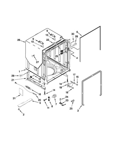 Tub and frame parts