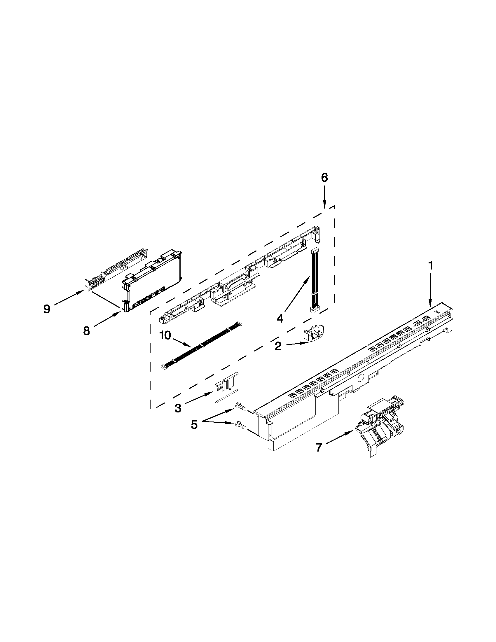 CONTROL PANEL AND LATCH PARTS