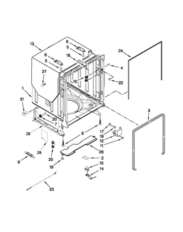Tub and frame parts