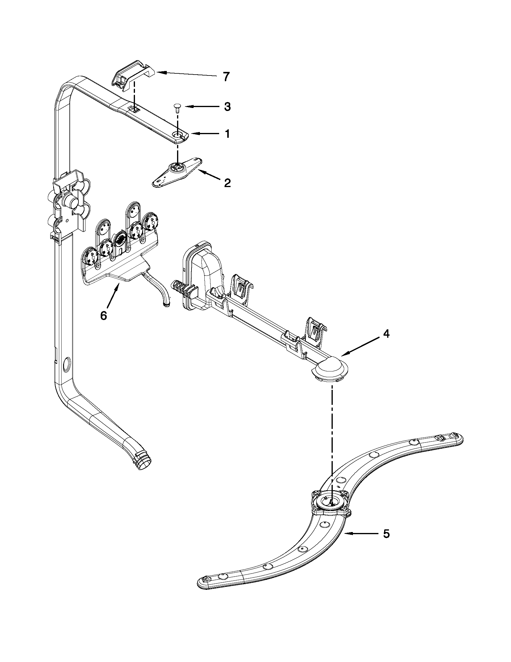 UPPER WASH AND RINSE PARTS