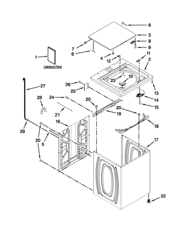 Top and cabinet parts