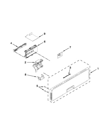 Control panel and latch parts