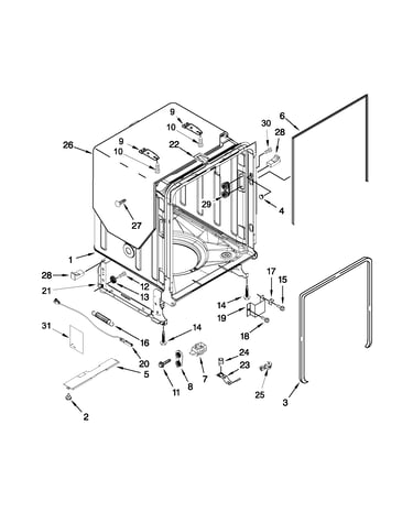 Tub and frame parts