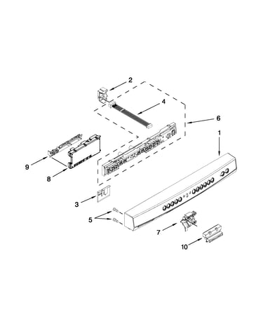 Control panel and latch parts